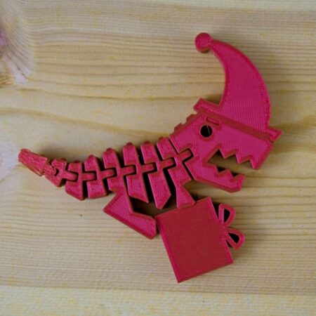 Flexi Santa T.rex red (tail messed up slightly)