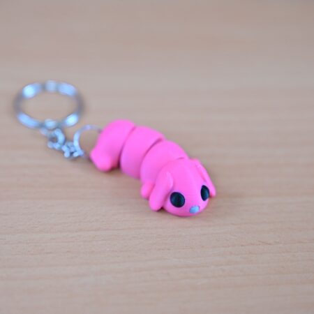 Pink Rabbit fidget keychain