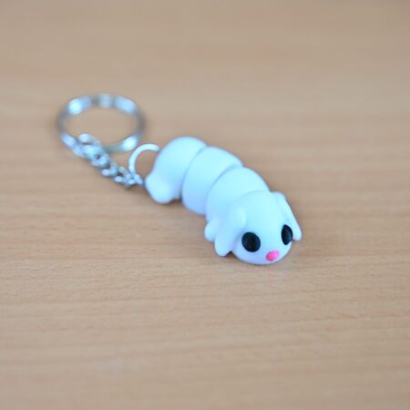 White Rabbit fidget keychain